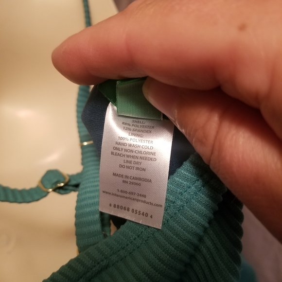 Ladies one piece swim suit, ribbed - Picture 5 of 7